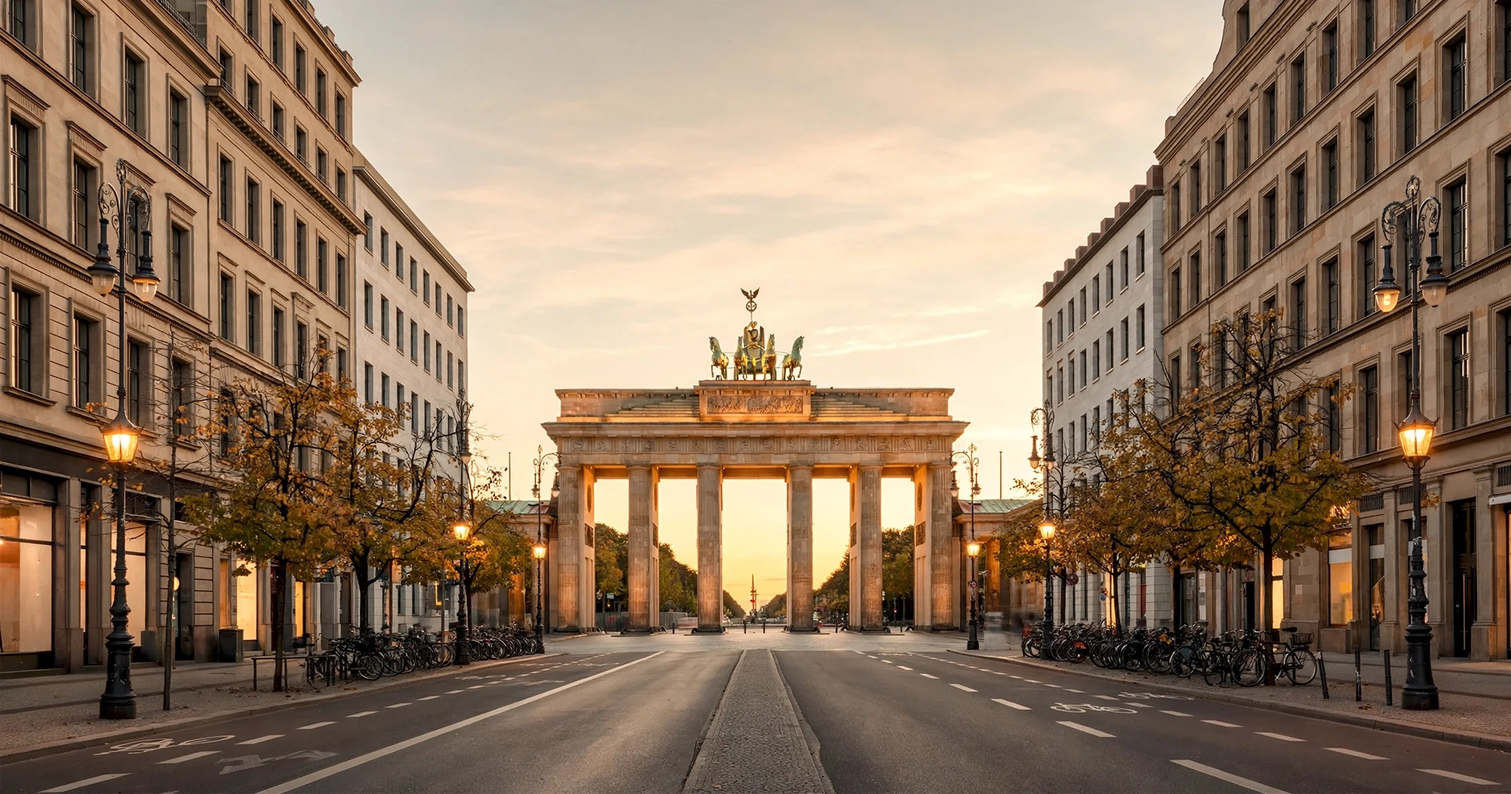 Brandenburg Gate in Berlin at golden hour — best bank accounts in Germany for expats